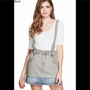 New - Guess Denim Skirt w/ Suspenders